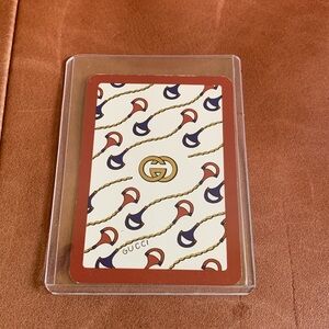 Gucci GG Horsebit Playing Cards - Red and Cream
